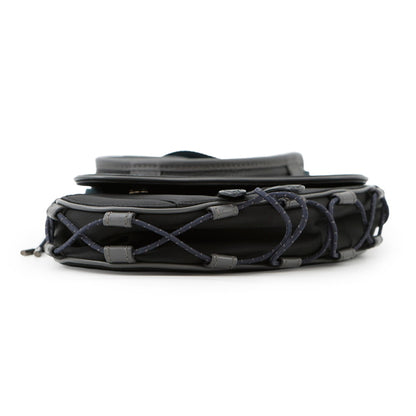 Christian Dior Black Fabric Leather Shoulder Bag