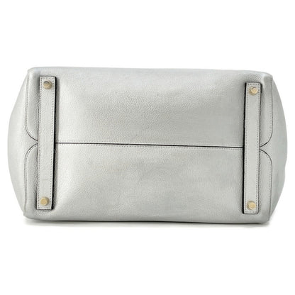 Christian Dior Silver Leather Handbag Shoulder Bag