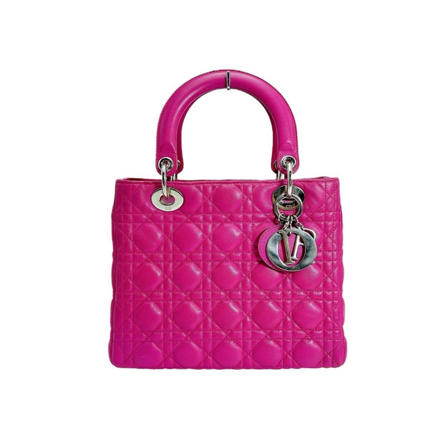Christian Dior Pink Leather Handbag Shoulder Bag Leather