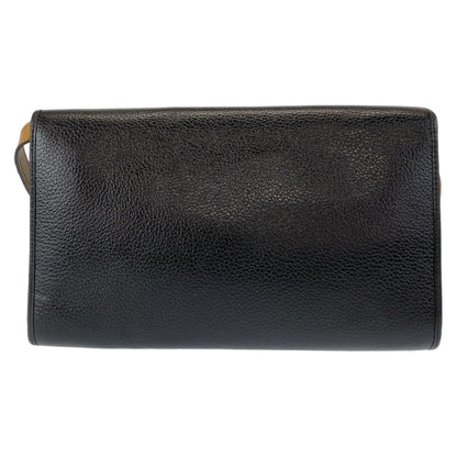 Christian Dior Black Leather Pochette Shoulder Bag Style 2