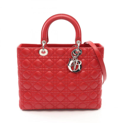Christian Dior Red Color Leather Handbag Leather