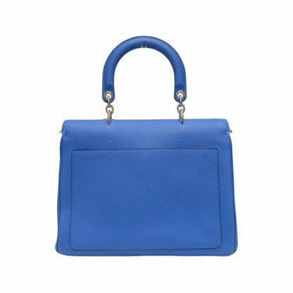Christian Dior Blue Leather Handbag Shoulder Bag