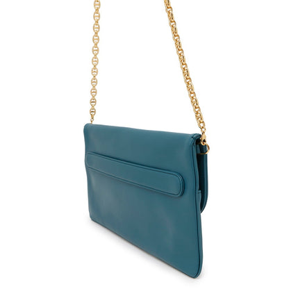 Christian Dior Blue Leather Shoulder Bag Style 2