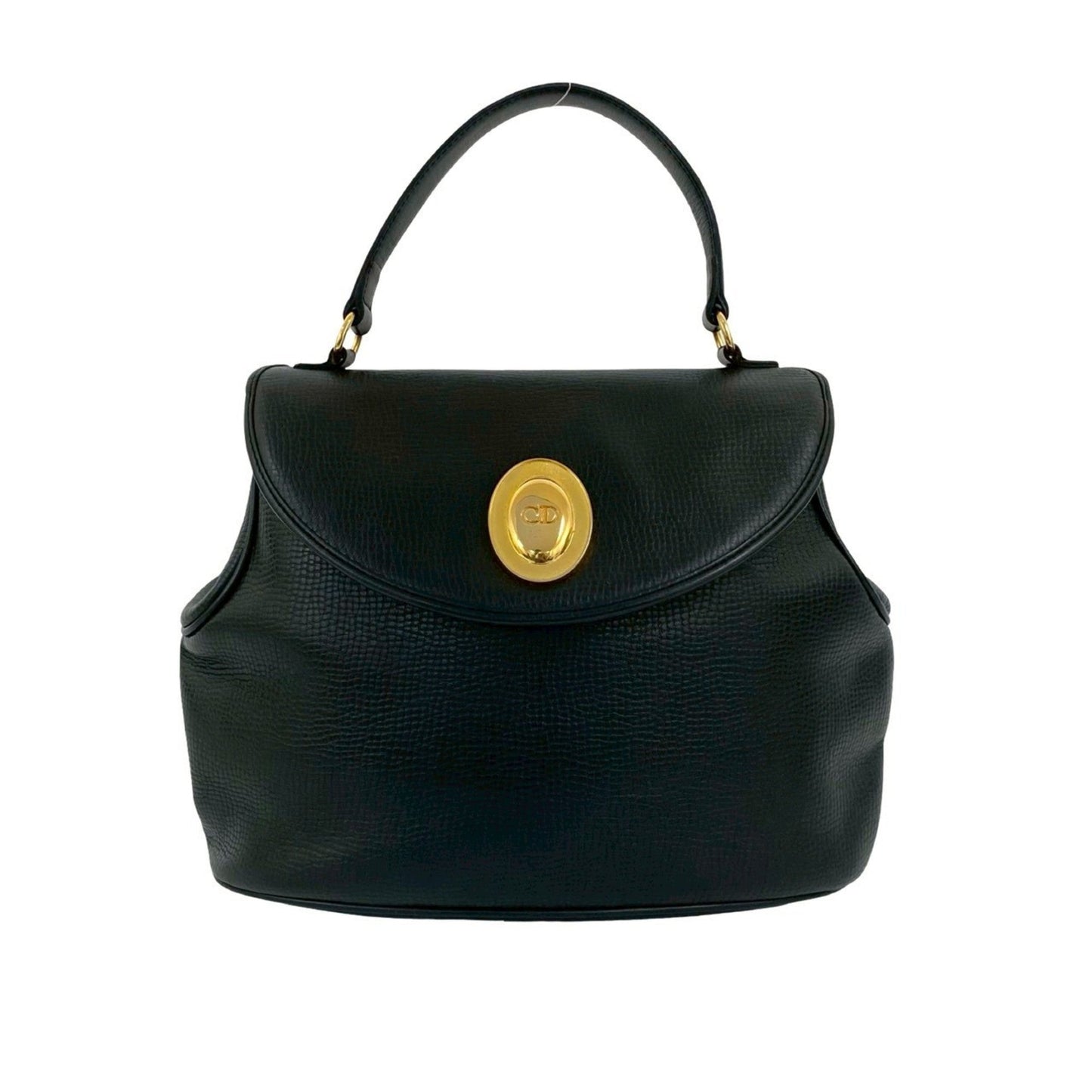Christian Dior Black Leather Handbag Tote Bag Style 5