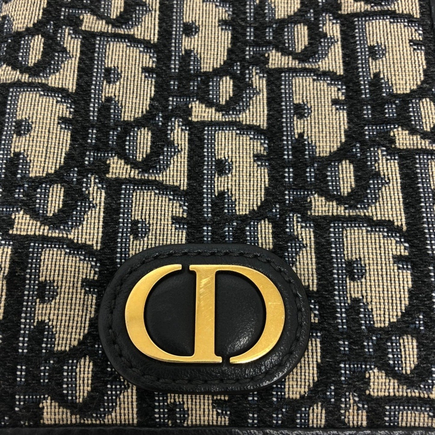 Christian Dior Navy Canvas Shoulder Bag Canvas