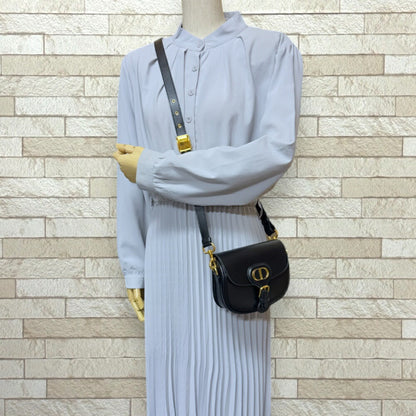Christian Dior Black Leather Shoulder Bag Style 39