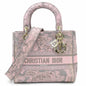 Christian Dior Gray Pink Canvas Handbag Shoulder Bag