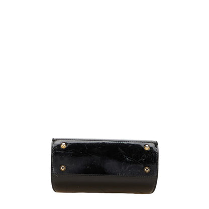 Christian Dior Black Patent Leather Handbag Shoulder Bag