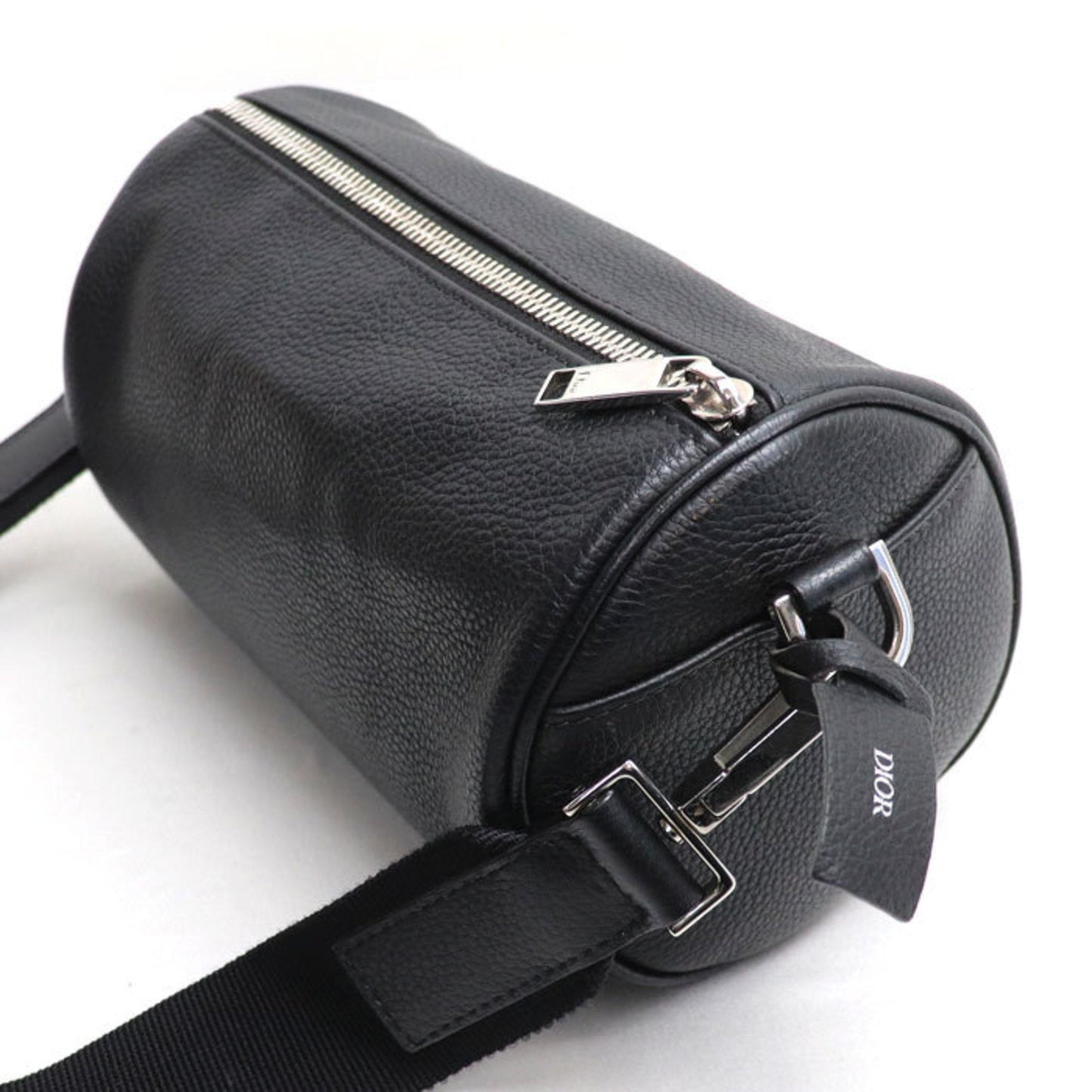 Christian Dior Black Leather Shoulder Bag Style 43