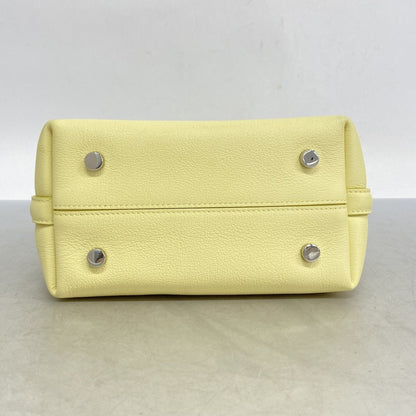 Christian Dior Yellow Leather Handbag
