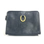 Christian Dior Navy Pvc Leather Clutch Bag Pouch