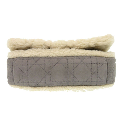 Christian Dior Gray Suede Leather Shoulder Bag