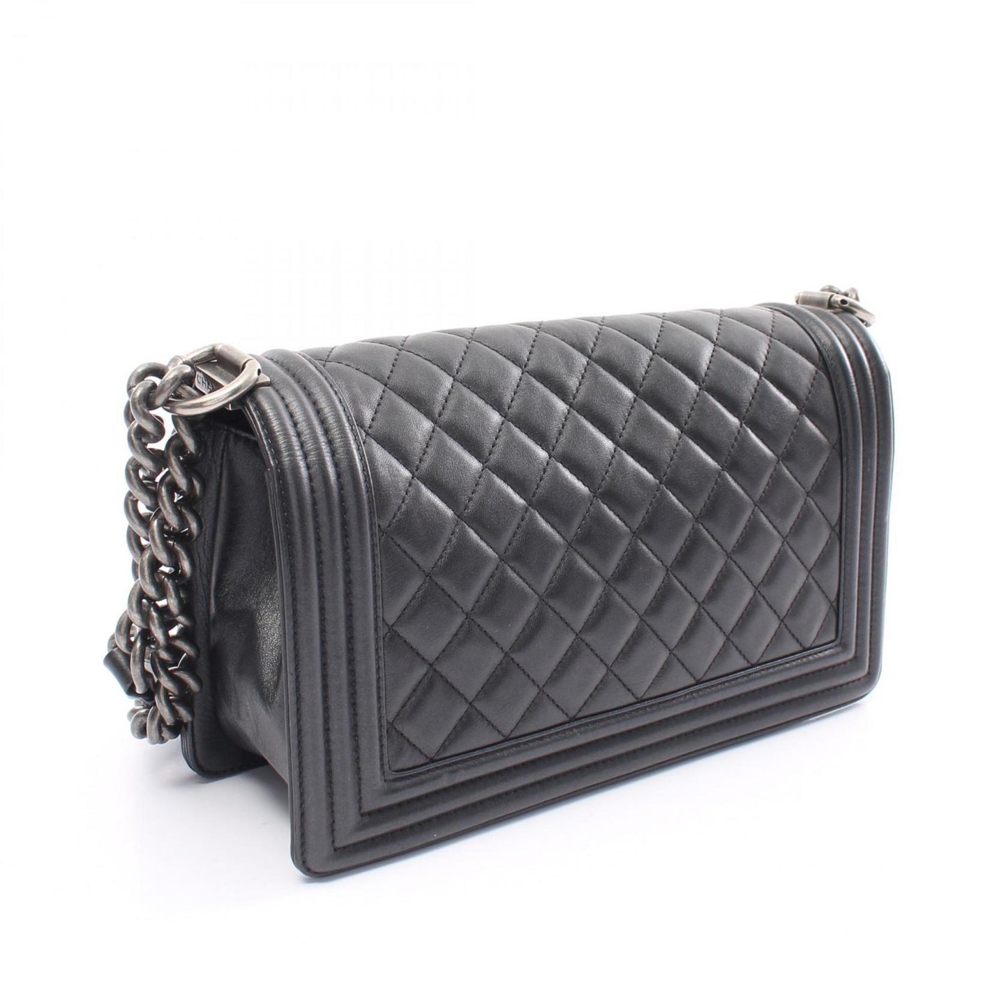 Chanel Boy Lambskin Black Shoulder Bag