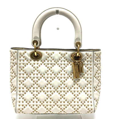 Christian Dior White Leather Handbag Style 3