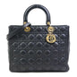 Christian Dior Black Leather Handbag Shoulder Bag Style 2