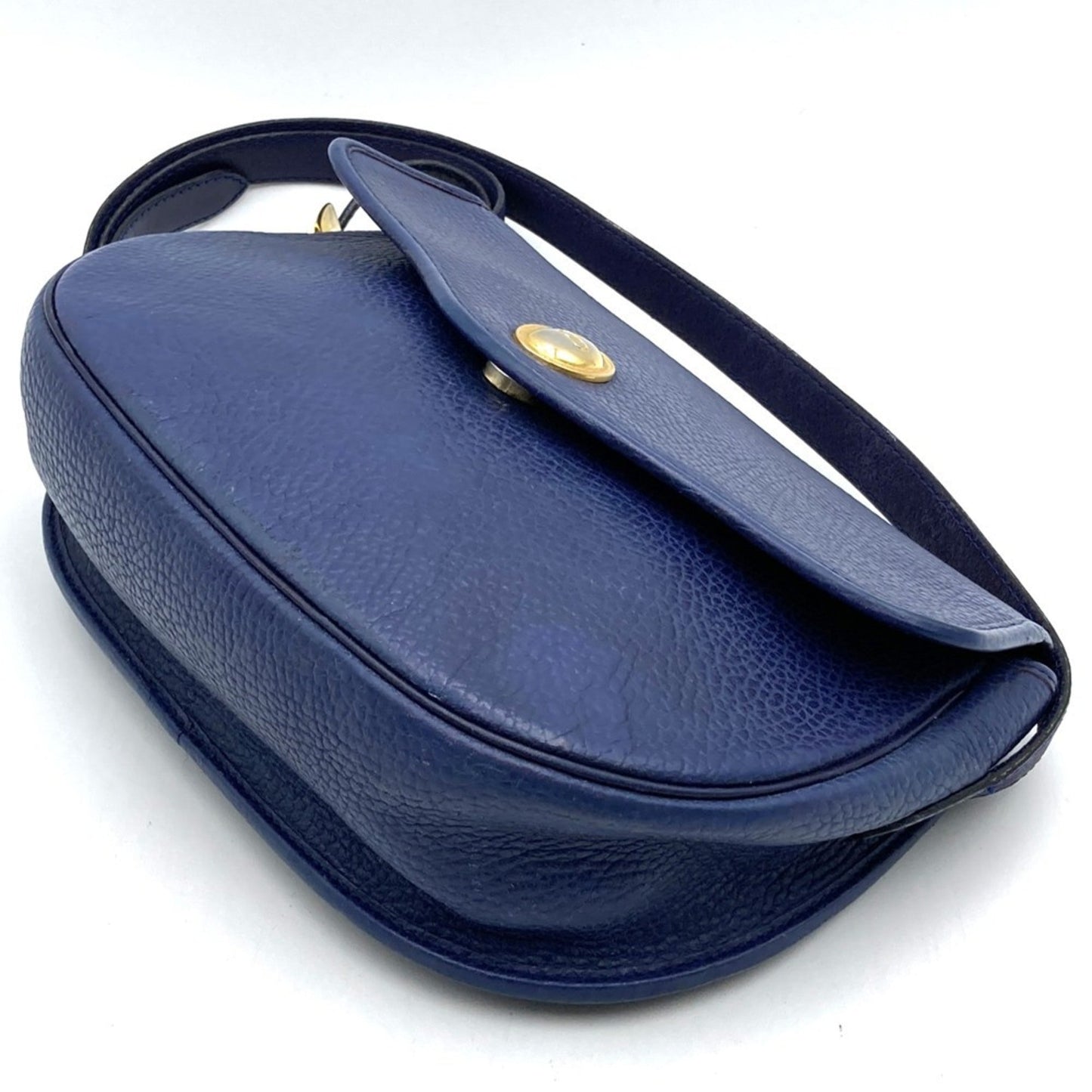 Christian Dior Navy Leather Shoulder Bag Style 2
