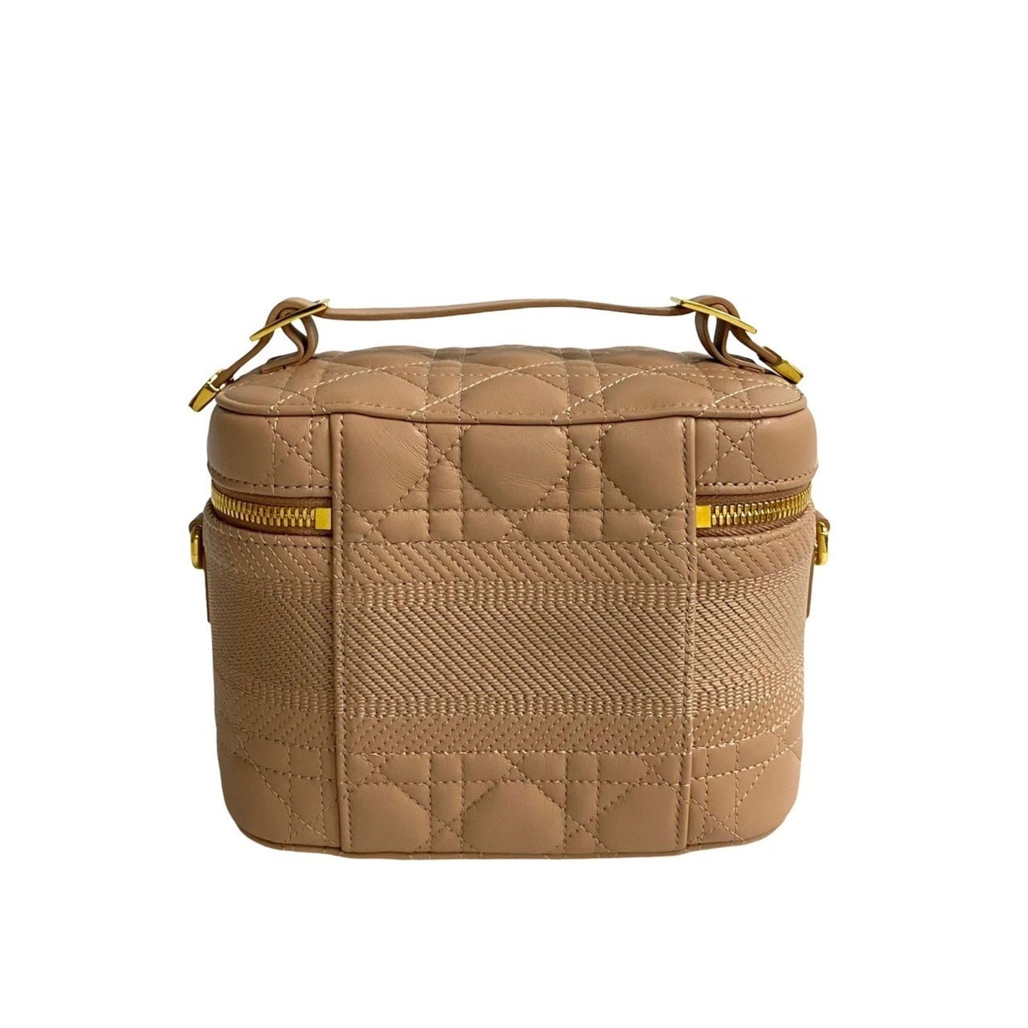 Christian Dior Pink Beige Leather Shoulder Bag