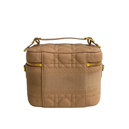 Christian Dior Pink Beige Leather Shoulder Bag