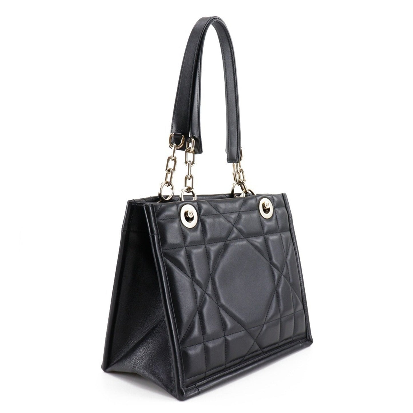 Christian Dior Black Leather Tote Bag Style 5