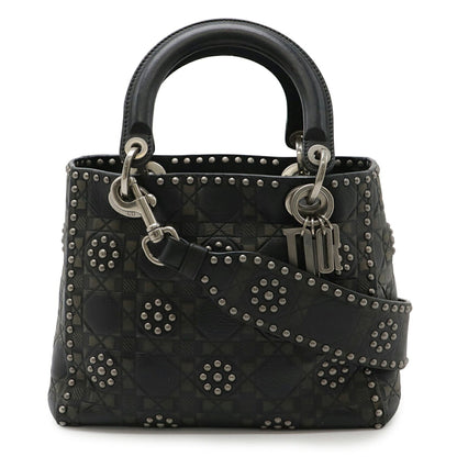 Christian Dior Black Khaki Leather Handbag Shoulder Bag