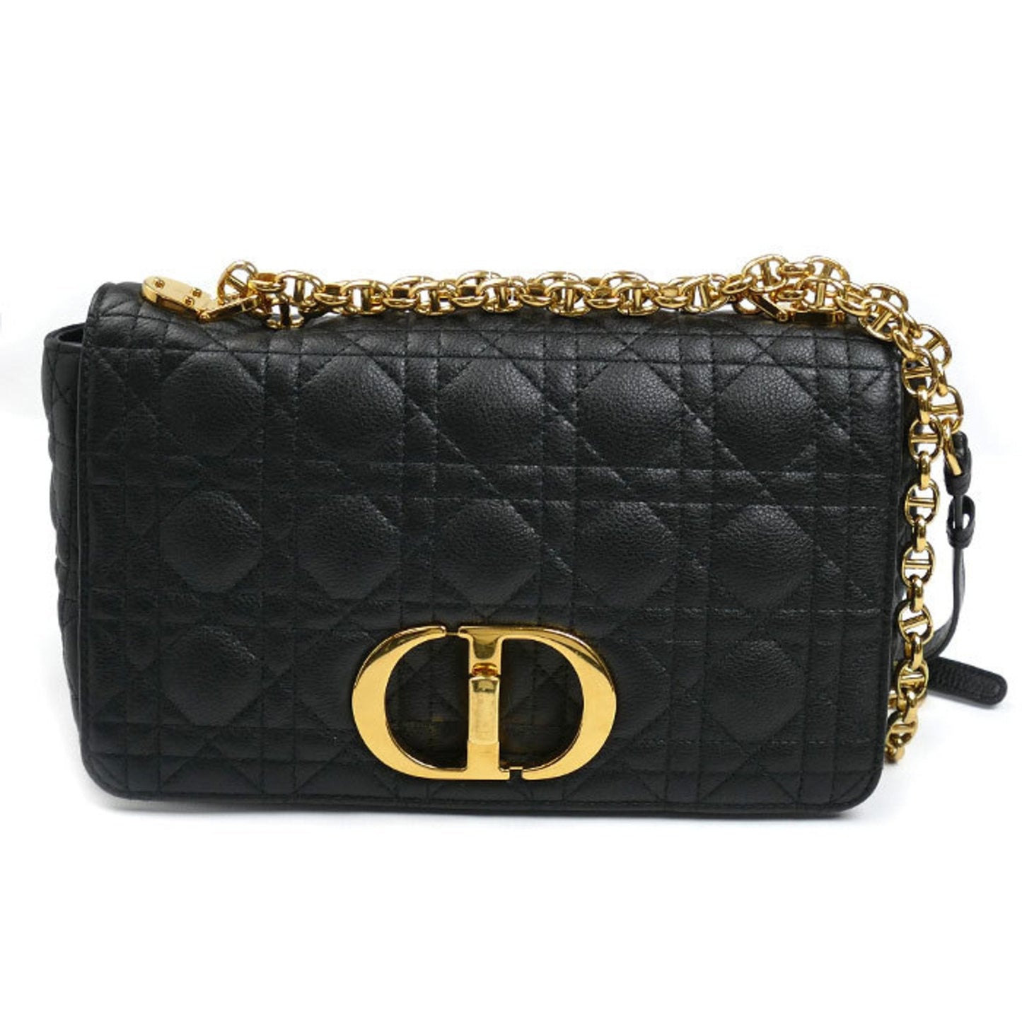 Christian Dior Black Leather Shoulder Bag Style 11