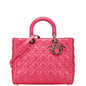Christian Dior Lady Dior Pink Leather Handbag Shoulder Bag