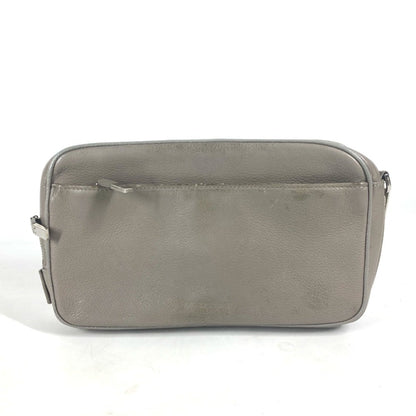 Christian Dior Gray Leather Clutch Bag Pouch