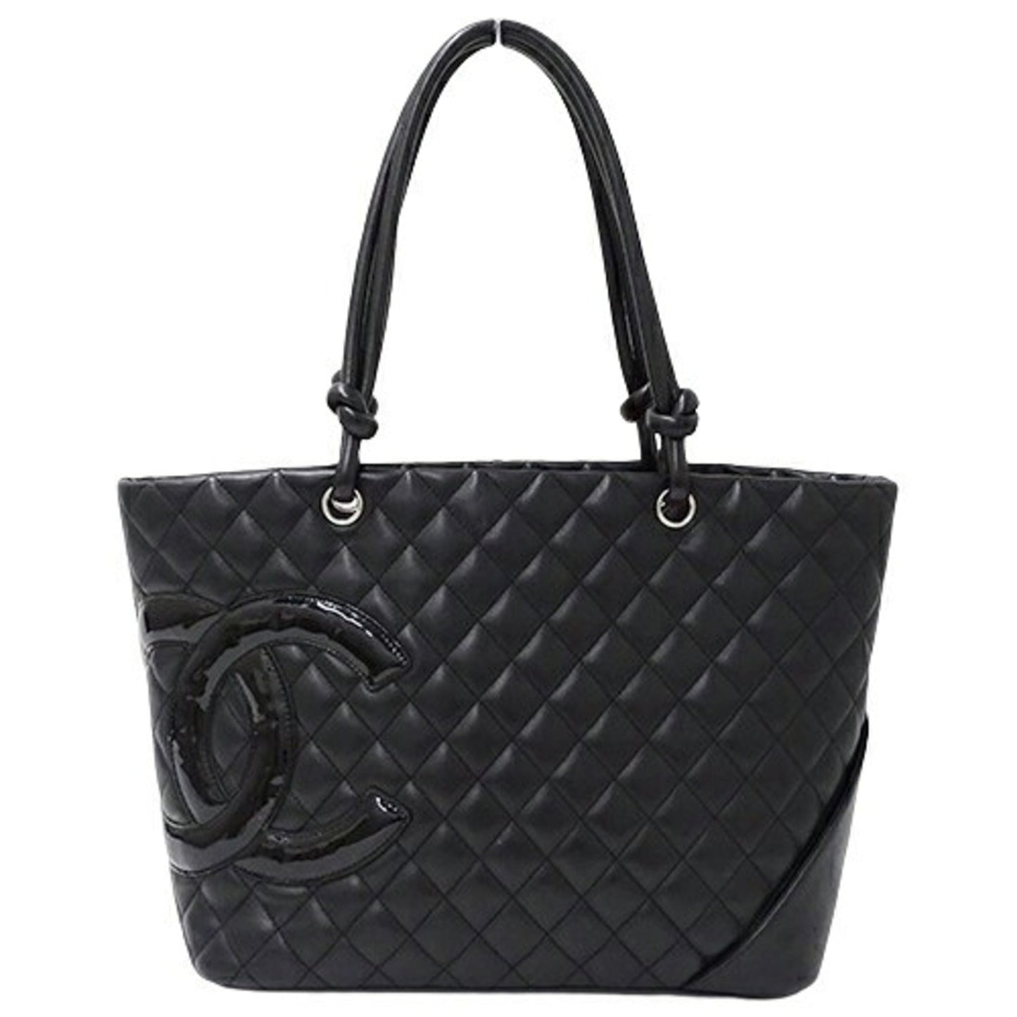 Chanel Bag Cambon Women's Tote Leather Black
