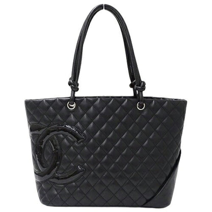 Chanel Bag Cambon Women's Tote Leather Black