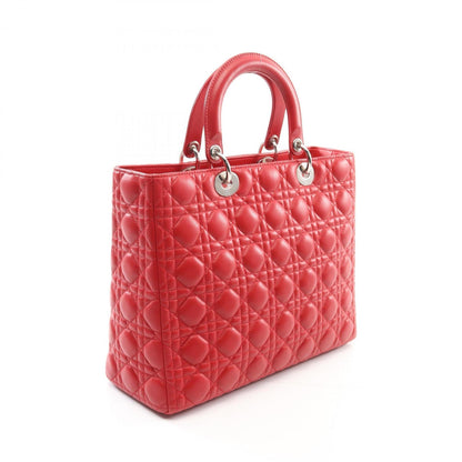 Christian Dior Red Color Leather Handbag Leather