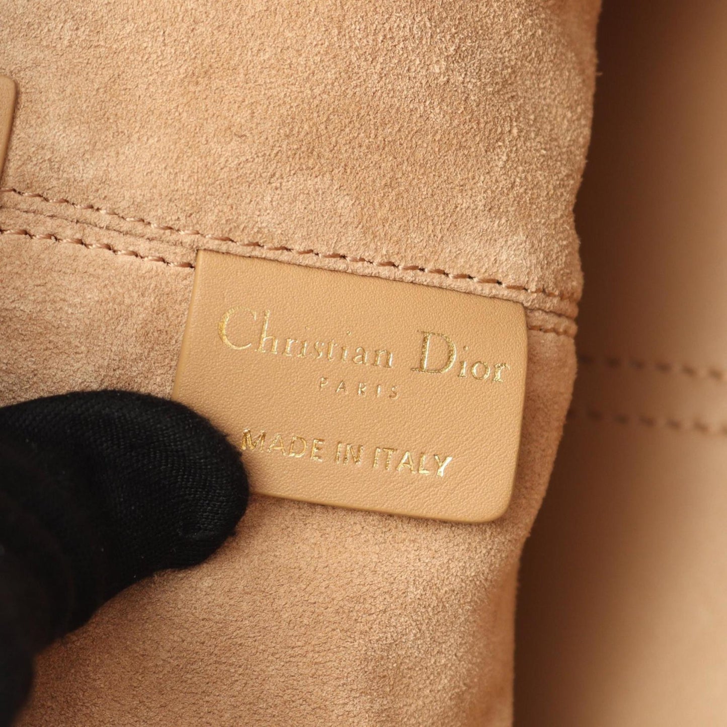 Christian Dior Beige Leather Handbag Leather