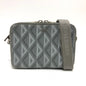 Christian Dior Gray Coated Canvas Leather Pochette Shoulder Bag