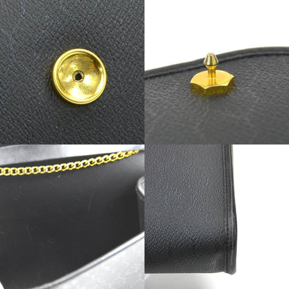 Christian Dior Black Leather Shoulder Bag Style 16