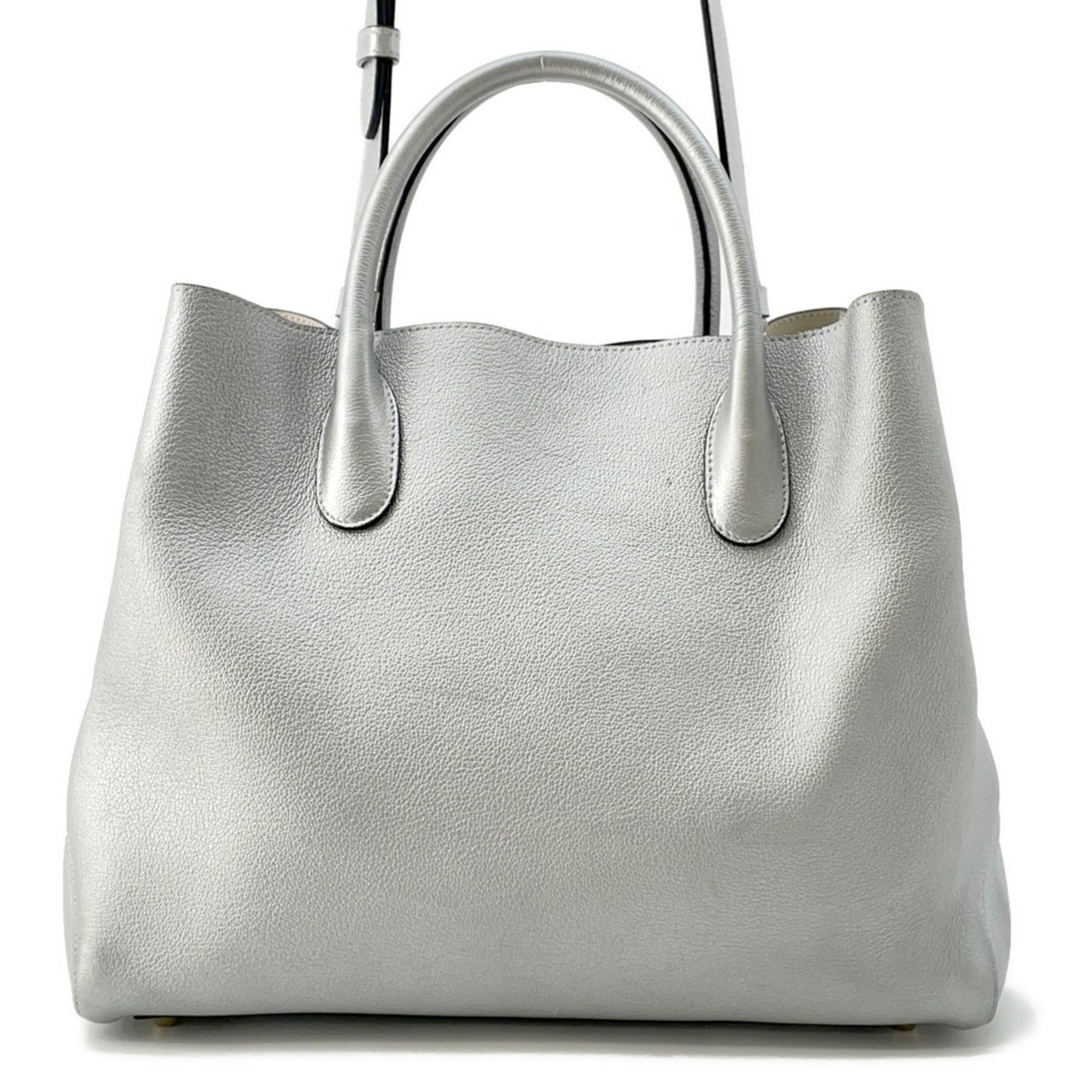 Christian Dior Silver Leather Handbag Shoulder Bag