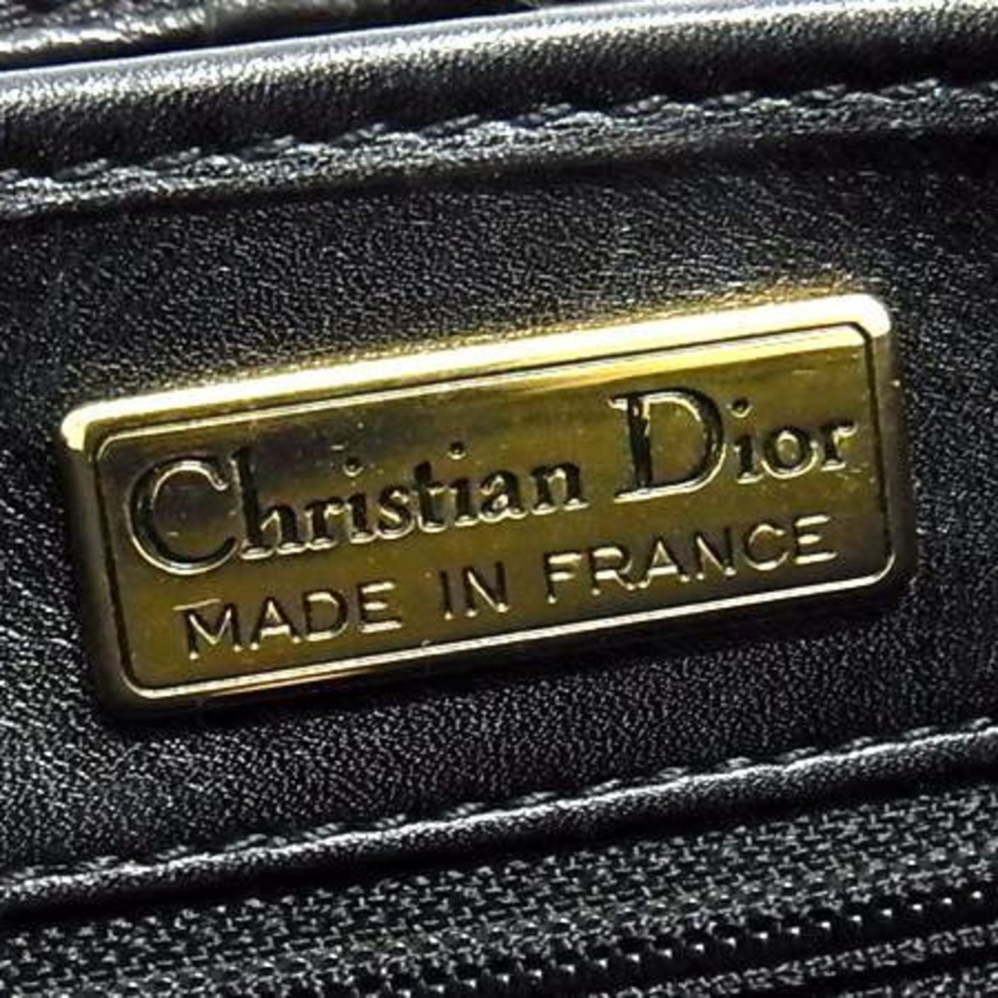 Christian Dior Black Leather Shoulder Bag Style 7