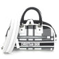 Christian Dior Black White Canvas Handbag Shoulder Bag