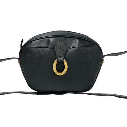 Christian Dior Black Leather Pvc Pochette Shoulder Bag Leather
