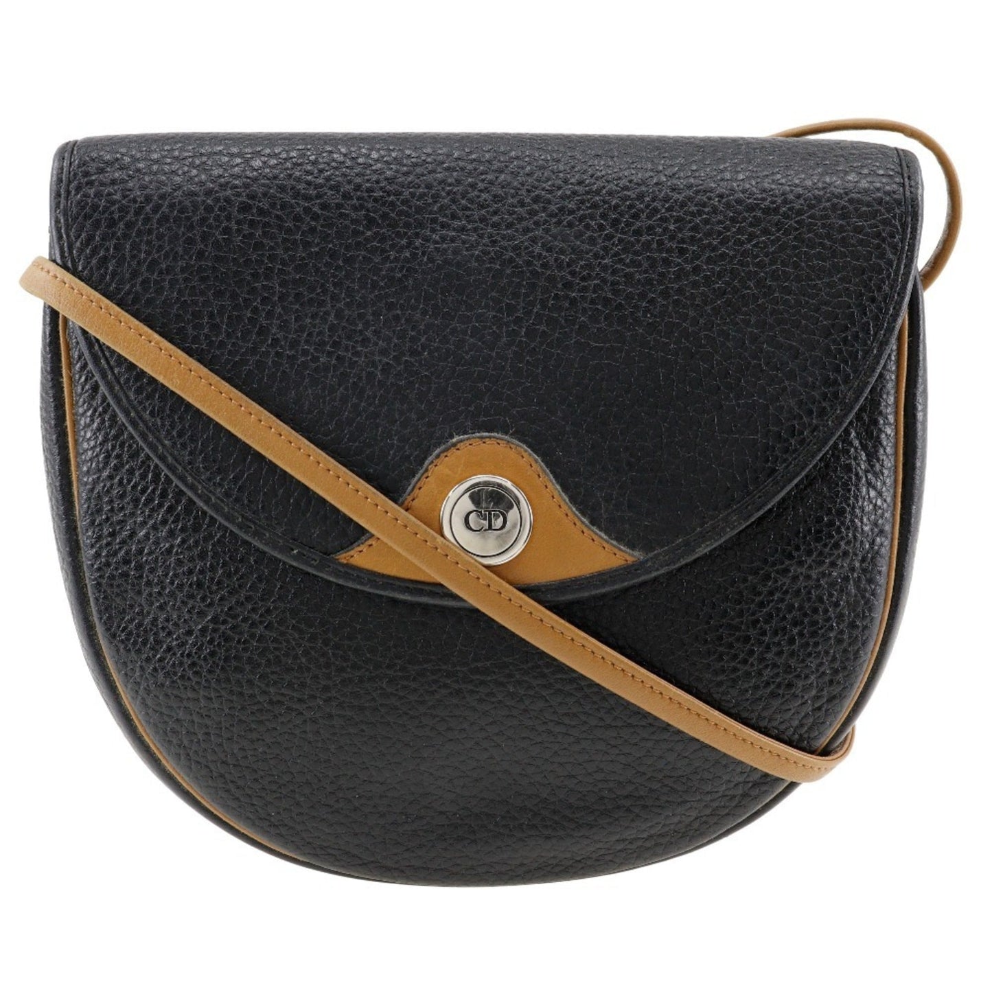 Christian Dior Black Leather Pochette Shoulder Bag Style 8