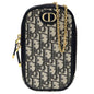 Christian Dior Beige Navy Jacquard Shoulder Bag