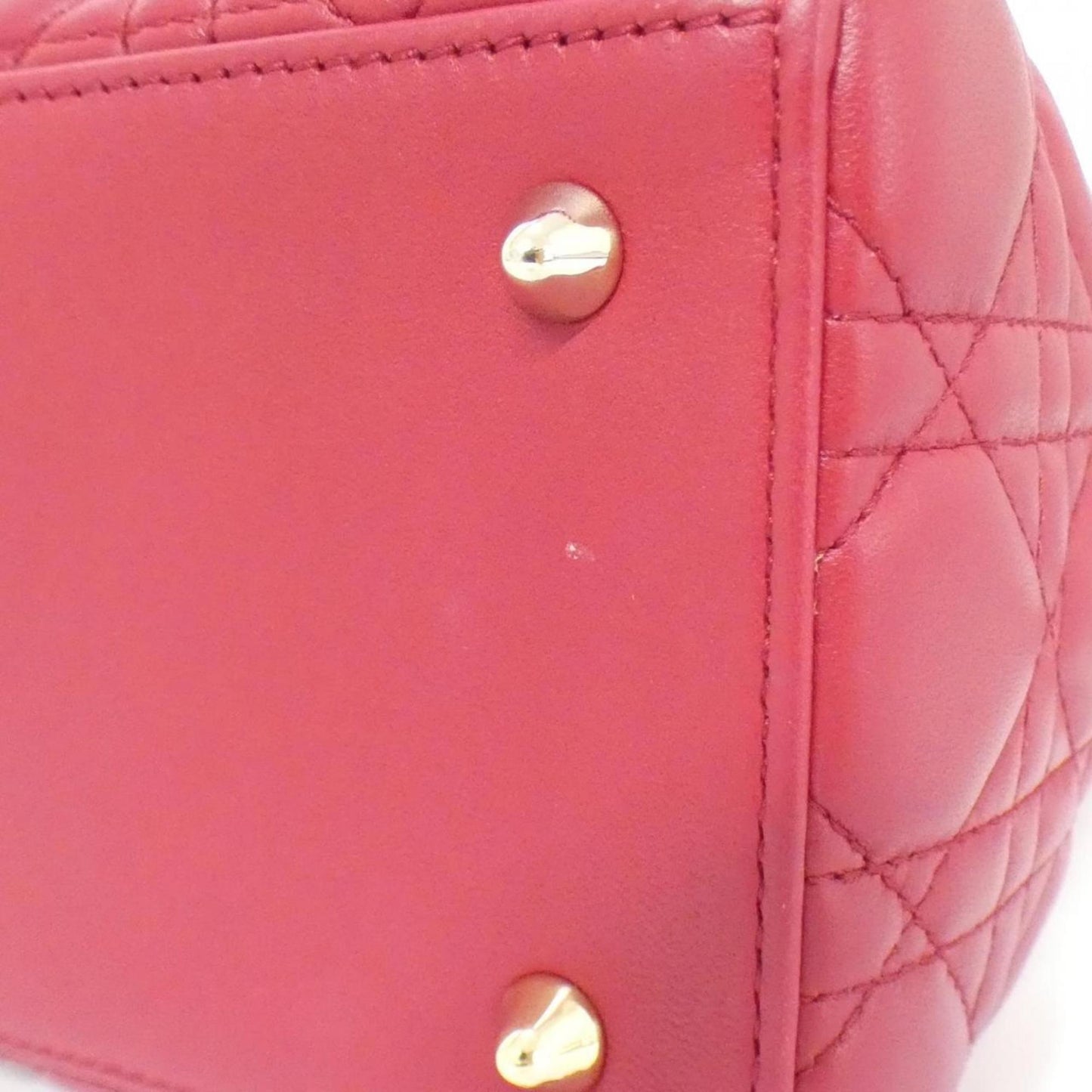 Christian Dior Cherry Red Leather Handbag