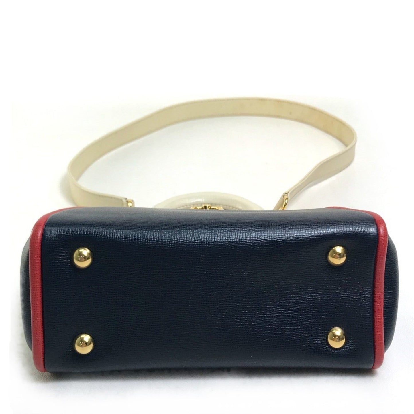 Christian Dior Navy Leather Handbag Leather