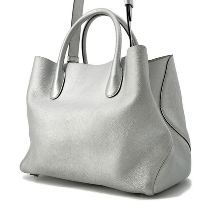 Christian Dior Silver Leather Handbag Shoulder Bag