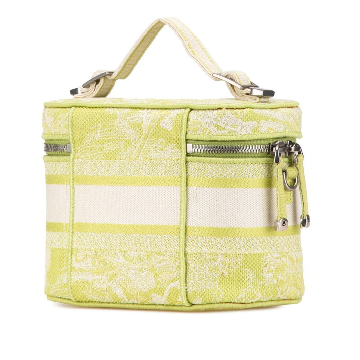 Christian Dior Green Jacquard Handbag Shoulder Bag Vanity Bag