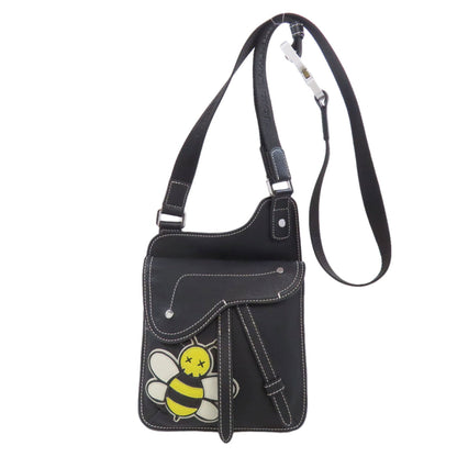 Christian Dior Black Leather Shoulder Bag Style 35