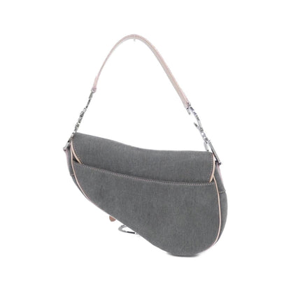 Christian Dior Gray Pink Denim Shoulder Bag ()