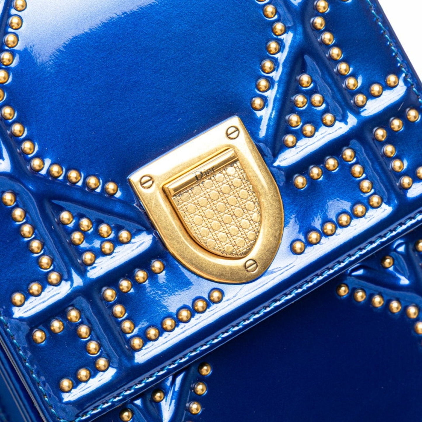 Christian Dior Blue Leather Shoulder Bag Style 4