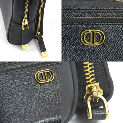 Christian Dior Black Leather Shoulder Bag Style 26