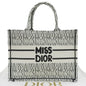 Christian Dior Black White Jacquard Tote Bag