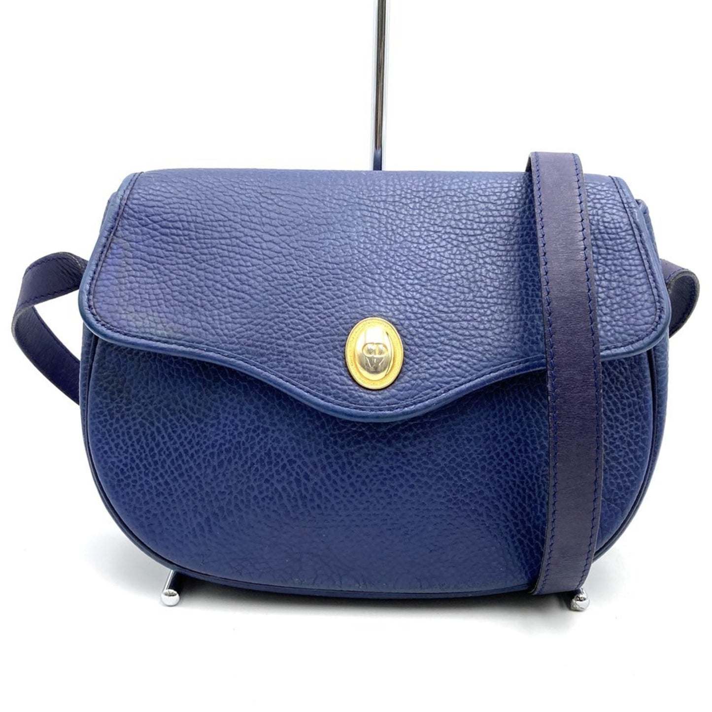 Christian Dior Navy Leather Shoulder Bag Style 2