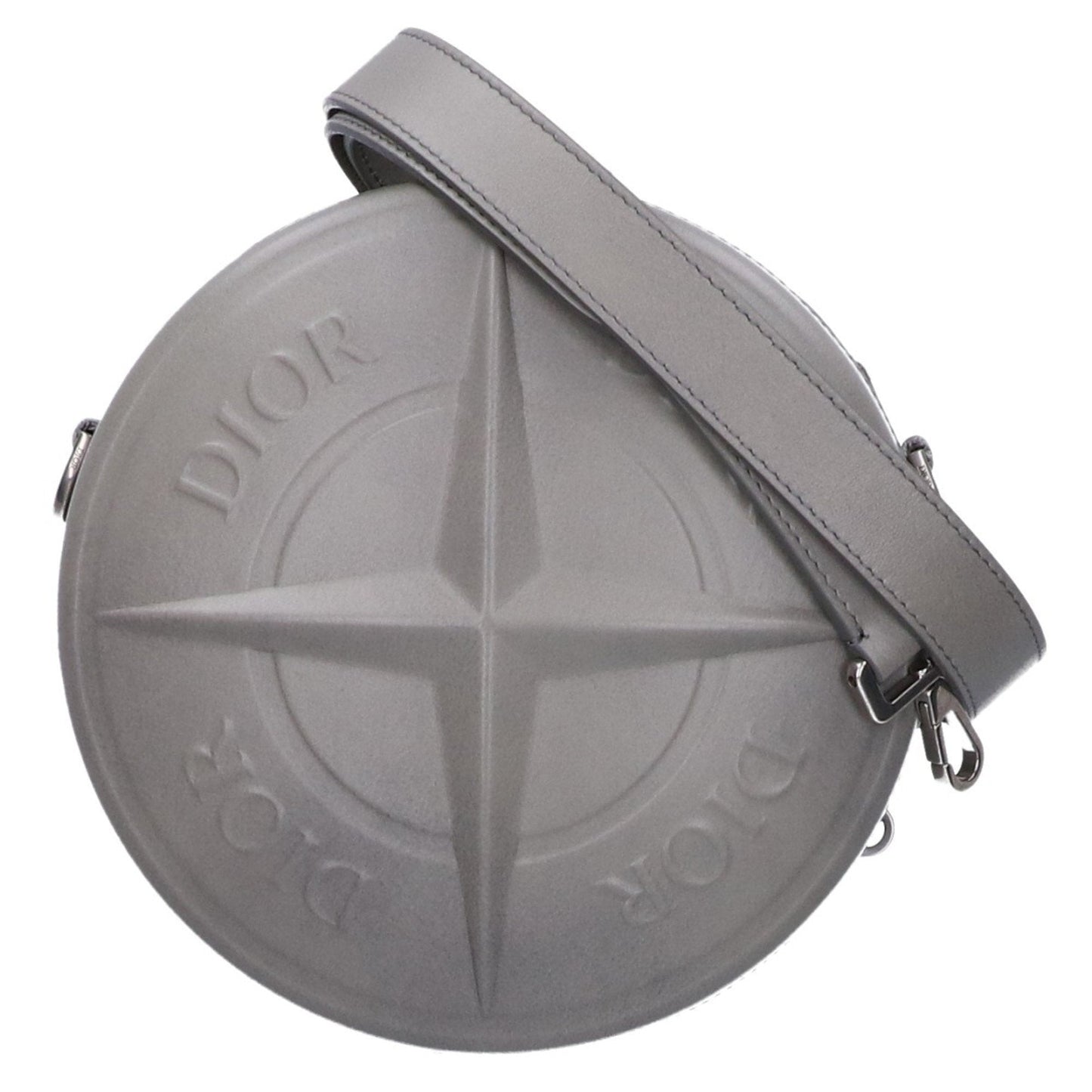 Christian Dior Gray Leather Shoulder Bag Sling Bag